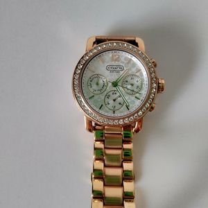 Coach women rose gold watch